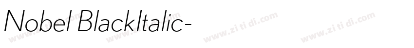 Nobel BlackItalic字体转换